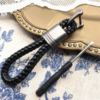 horseshoe buckle pendant keychain for car hand woven key rings couple auto gift detachable metal luxury key chains