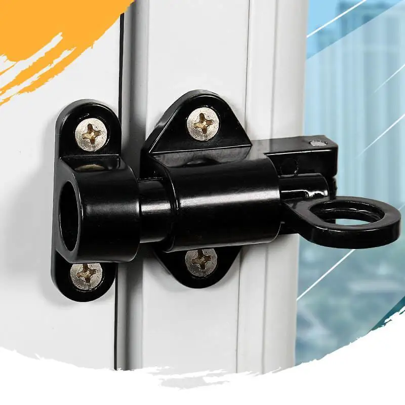 

Hot Aluminum Alloy Automatic Window Gate Lock Automatic spring latch Window Door Bolt Latch Safety Lever Handle Sweep Latch