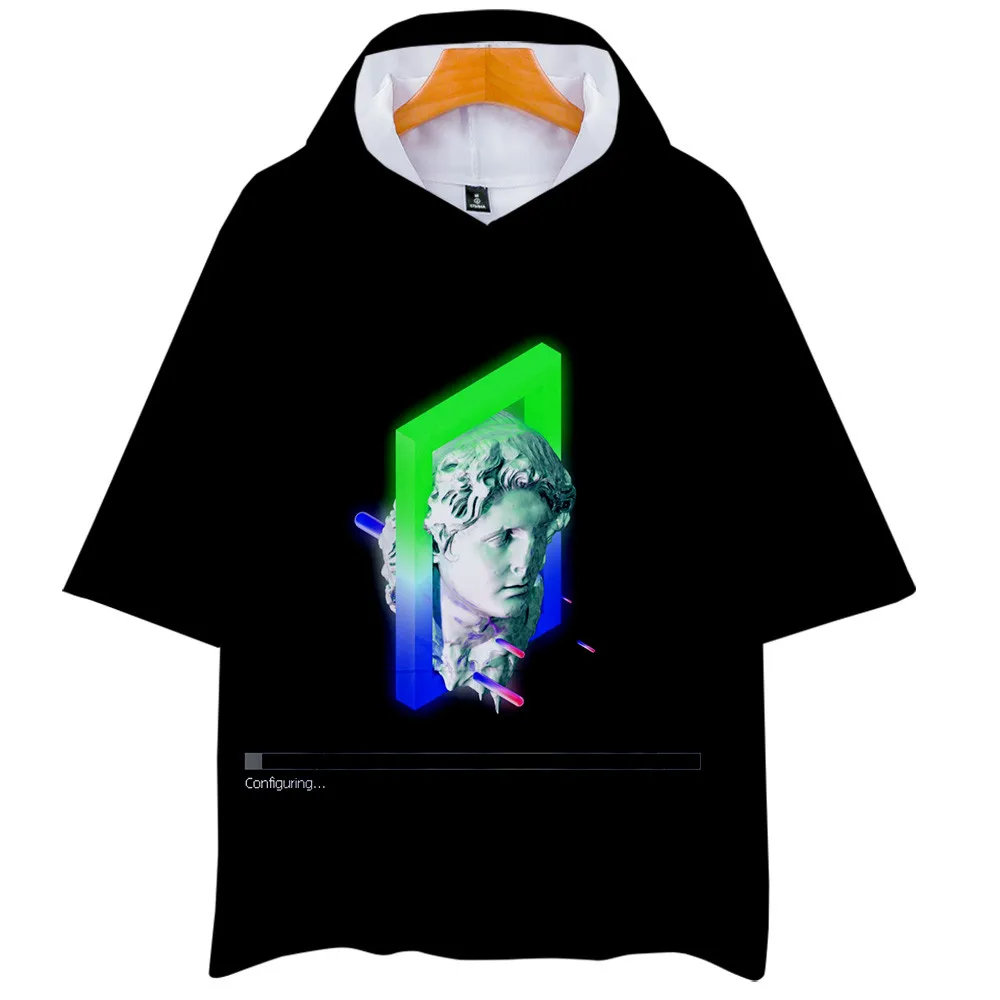 Ретро Vaporwave футболка с капюшоном унисекс Япония эстетика забавные Топы И