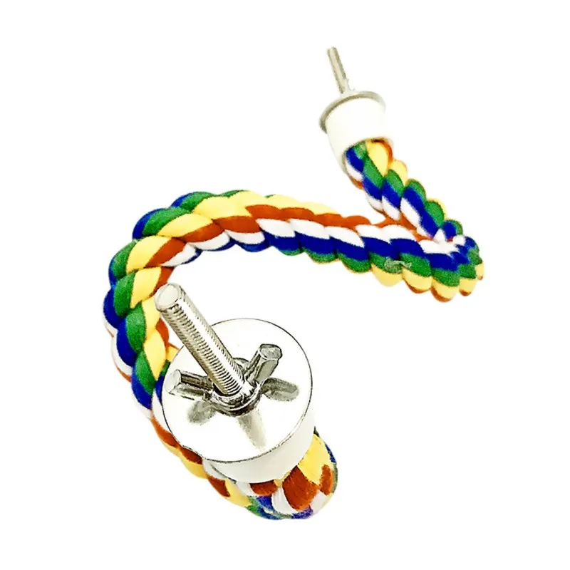 Интерактивная Птица Попугай висячая веревка клетка аксессуары Цветная птица