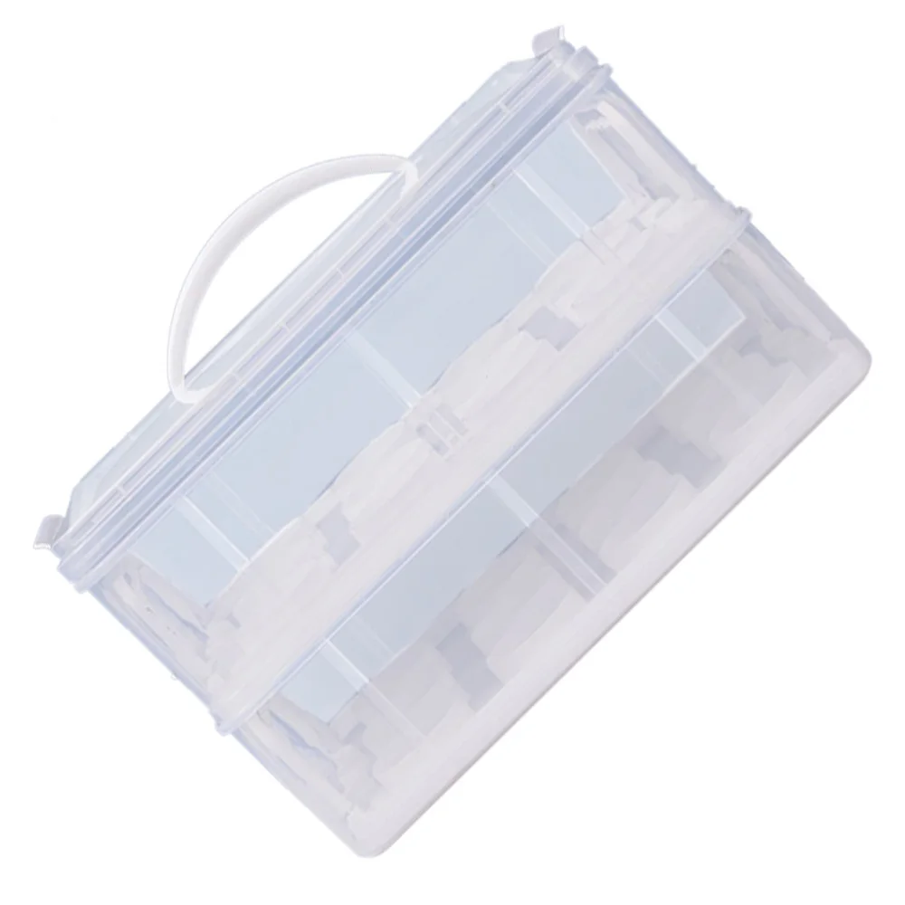 

1pc Transparent Dessert Cake Box Double Layer Cake Packaging Box Organizer