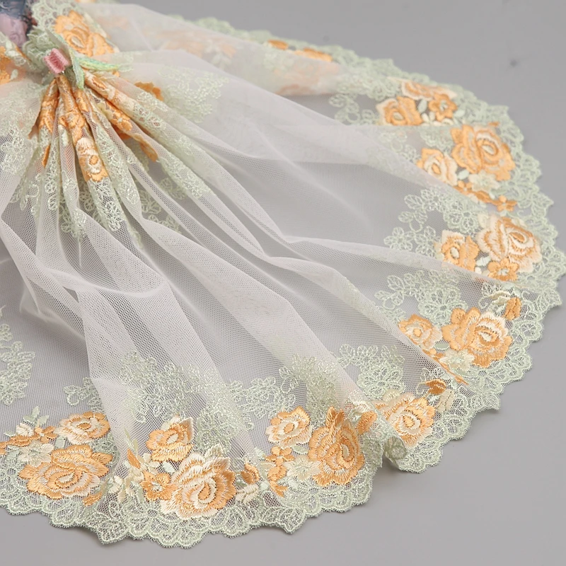 

MLAEY 2Yard Exquisite Embroidered Flower Lace Trim High Quality Lace For Craft&Sewing Dress Clothing Accessories 03