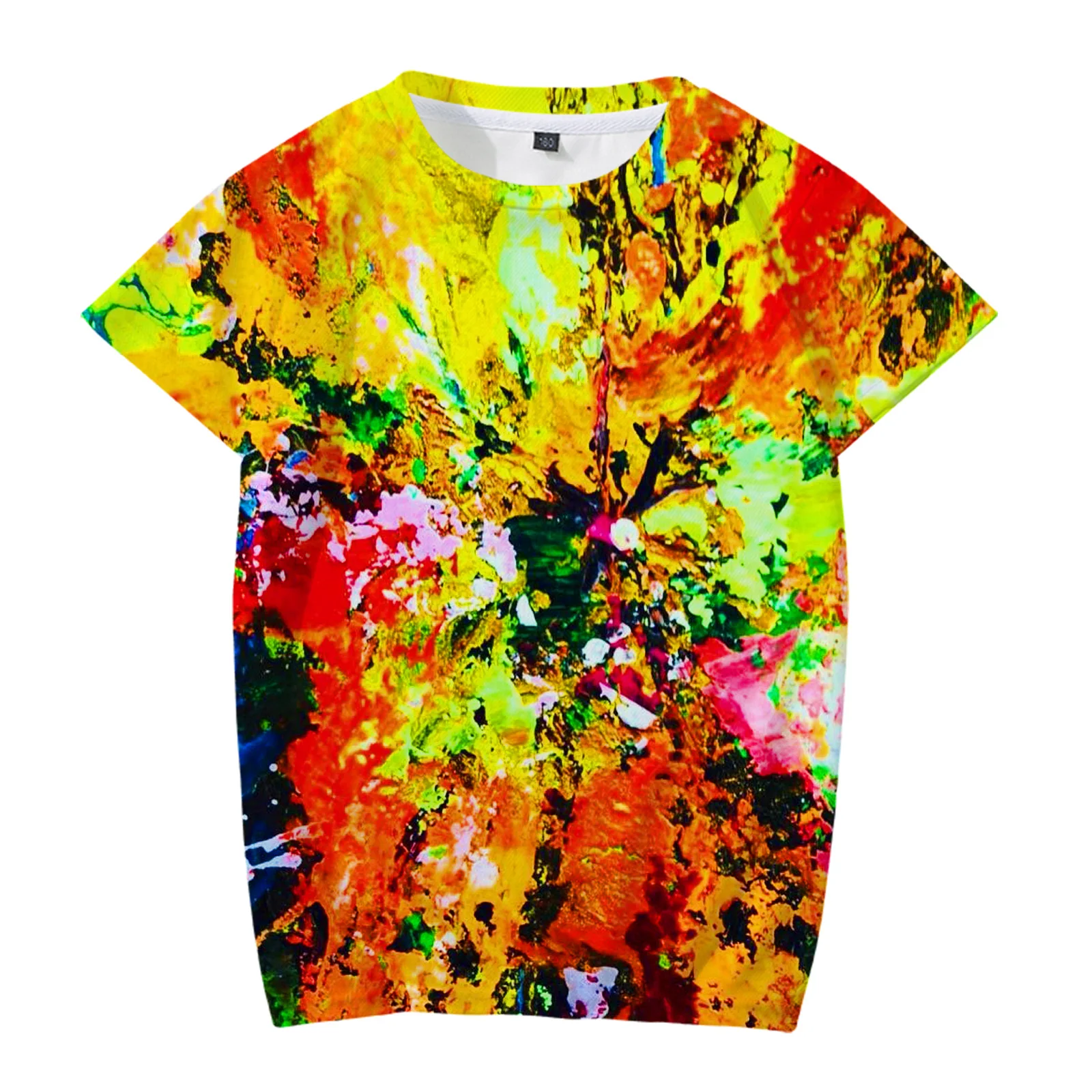 

3d Children T-shirts For Tie Dye Style T-shirts New Cartoon Baby Boy Fashion And Leisure Clothes Summer Tops Short Sleeve4-14t