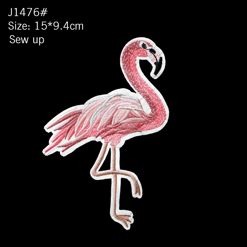 1 шт. вышивка блестками фламинго утка журавль железная нашивка значок для одежды