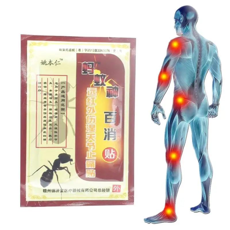 

8 Pcs Black Ant Chinese Traditional Medical Plaster Ain Relief Stickers Arthritis Joint Pain Rheumatism Shoulder Pain Pat