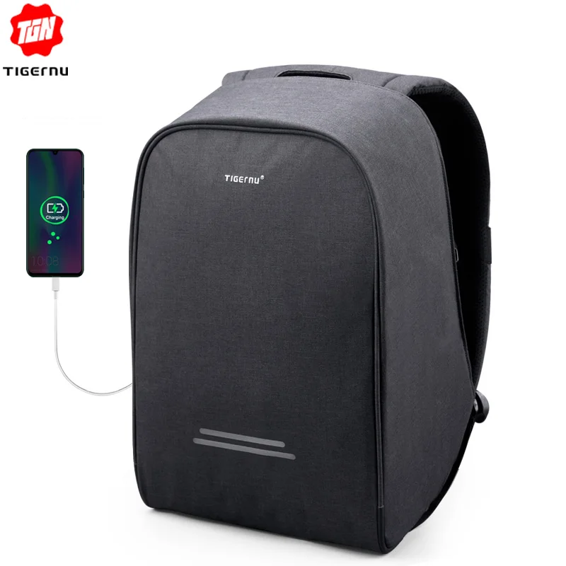Tigernu Aнти вор Твердая скорлупа Дизайн Мужчины 15.6 дюймов Ноутбук Рюкзак USB Зарядка