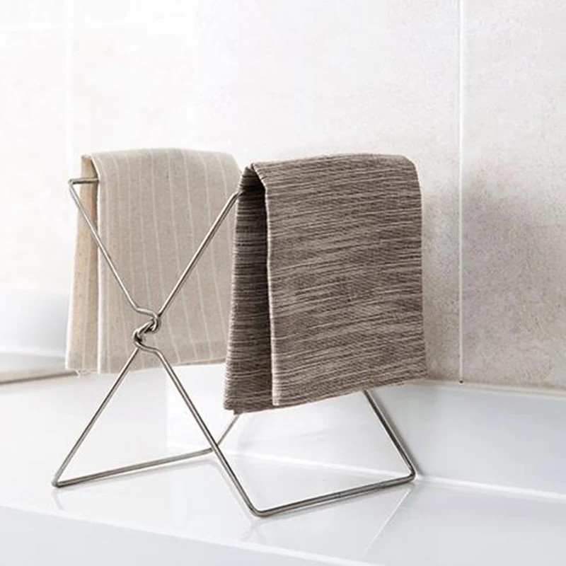 Нержавеющая сталь складной мешок для мусора мусорный полка пакета полотенце