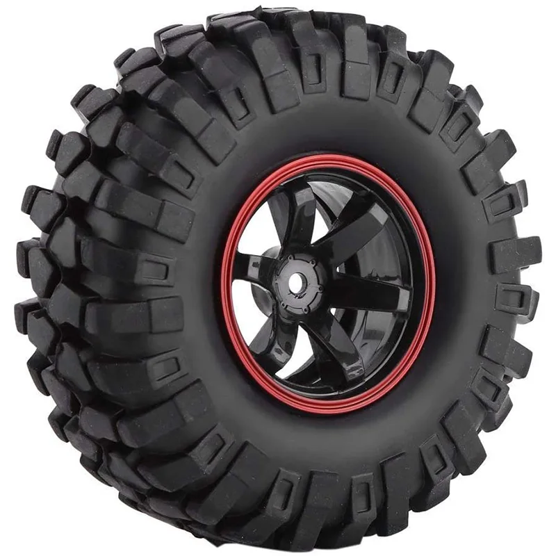 

4Pcs 1.9 Inch 96mm 1/10 Scale Tires with Wheel Rim for 1/10 SCX10 Tamiya CC01 D90 CC01 RC Rock Crawler Parts