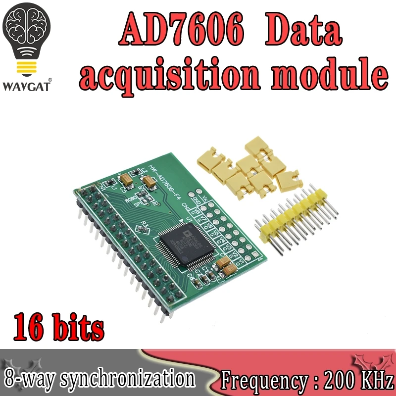 WAVGAT 16 бит ADC 8CH синхронизация AD7606 модуль сбора данных 200Ksps | Электронные компоненты