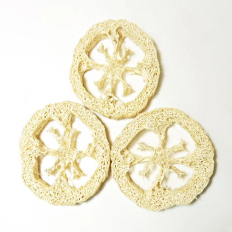 4-6 см ширина 50 шт./лот натуральный ломтик Loofah Diy Настроить мыло инструменты