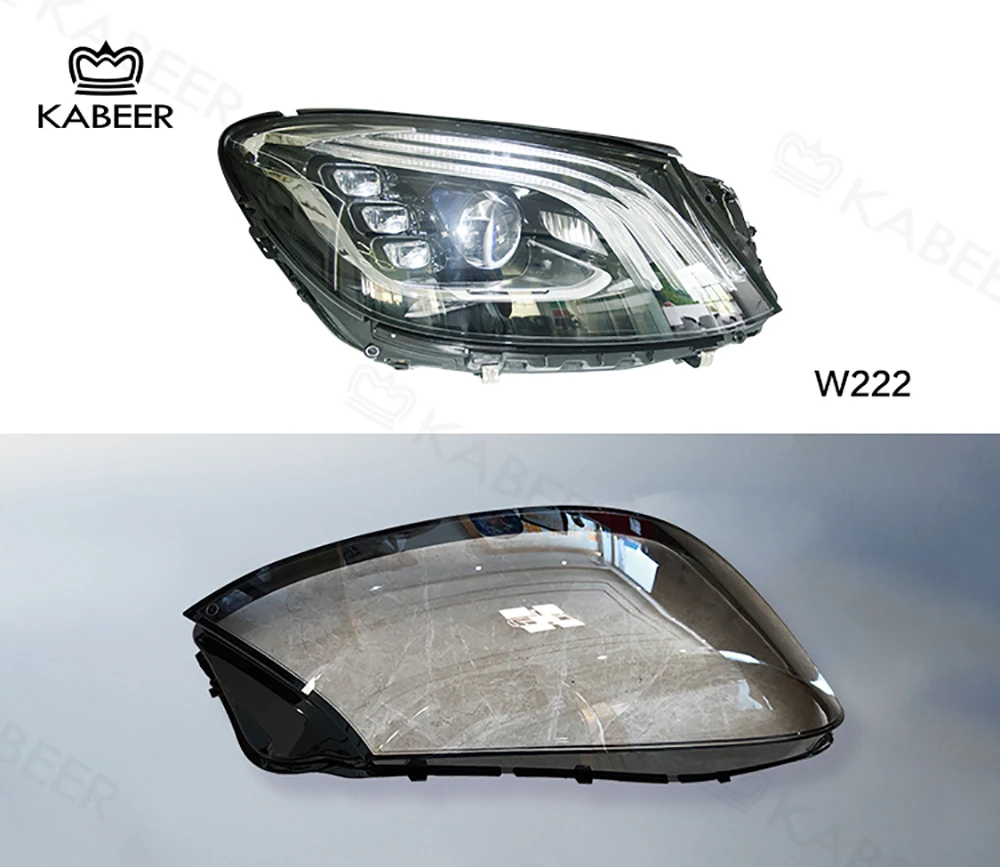 Headlight Lens Cover fit for Mercedes W222 Full led Car Headlight Lamp Xenon Lens Shell Cover New Aftermarket Car parts