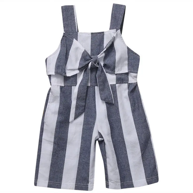 

Toddler Kid Baby Girl Clothes Jumpsuit Summer Striped Romper Sunsuit Outfit Striped Children Clothing Girls Rompers