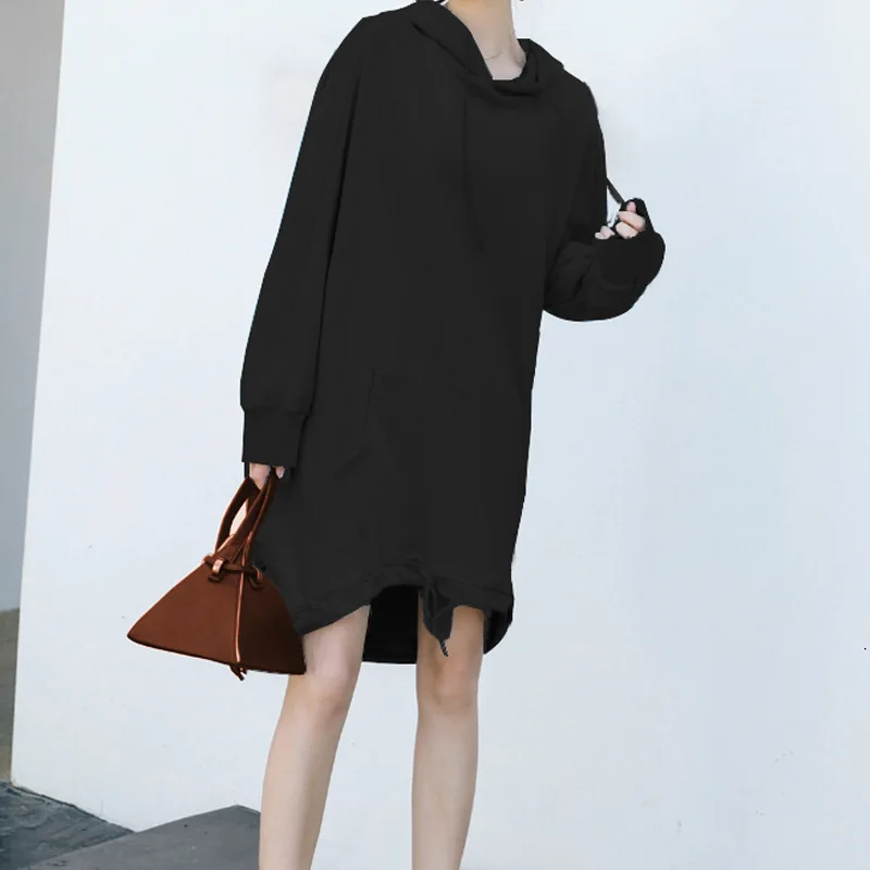 Женская мода 2019 новая свободная повседневная тонкая длинная осенняя с капюшоном