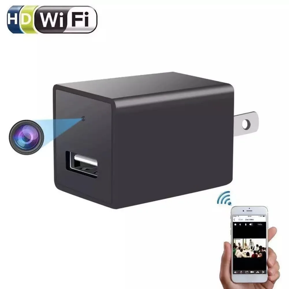 

US plug Charger Camera Portable Wireless Wifi Camera Home Security Video Recorder Baby Camcorder