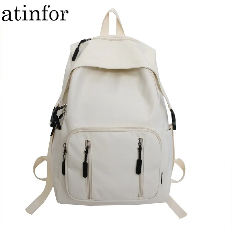 Новинка 2020 Женский однотонный рюкзак бренда atinfor рюкзаки для девочек колледжа