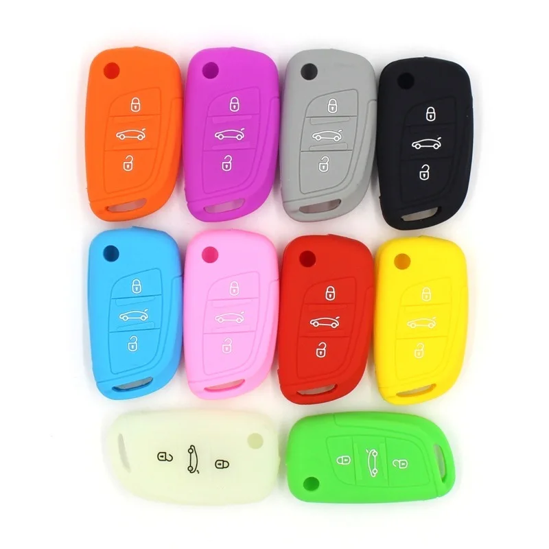 3 кнопки силиконовый чехол цветной для автомобиля авто пульт дистанционного