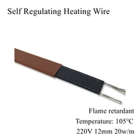 24v 36v 220v 12mm 20wm self regulating heating wire pure copper electric cable line freeze dry water pipe frost roof snow sewer
