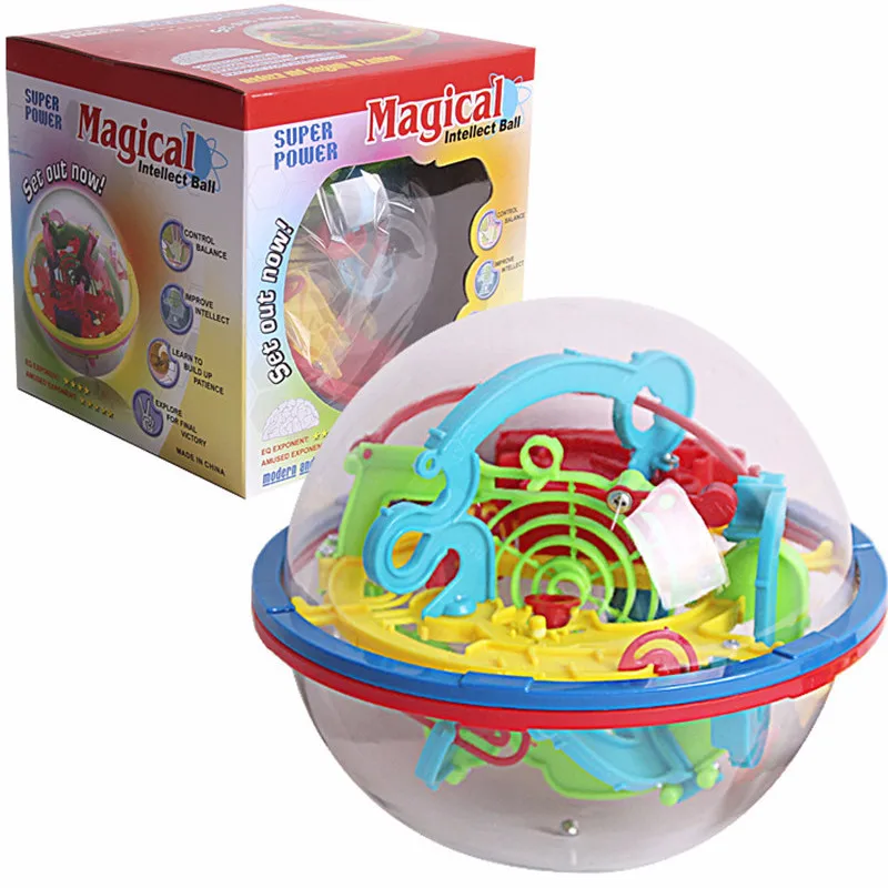 100 шаг 3D волшебный лабиринт Интеллектуальный шар сфера игрушки для детей