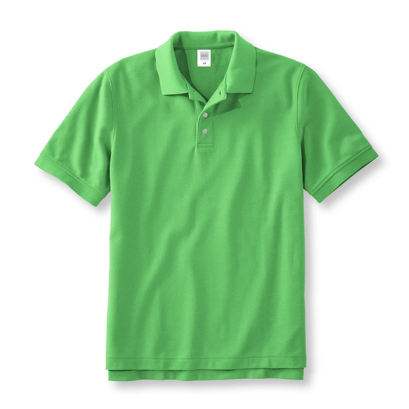Mid Green GAAJ Polo, мужская рубашка из 100 хлопка, высокое качество, однотонная одежда с воротником, американский гольф, известный бренд, рубашка поло для мужчин и женщин, унисекс, Summe - Цвет: Mid Green
