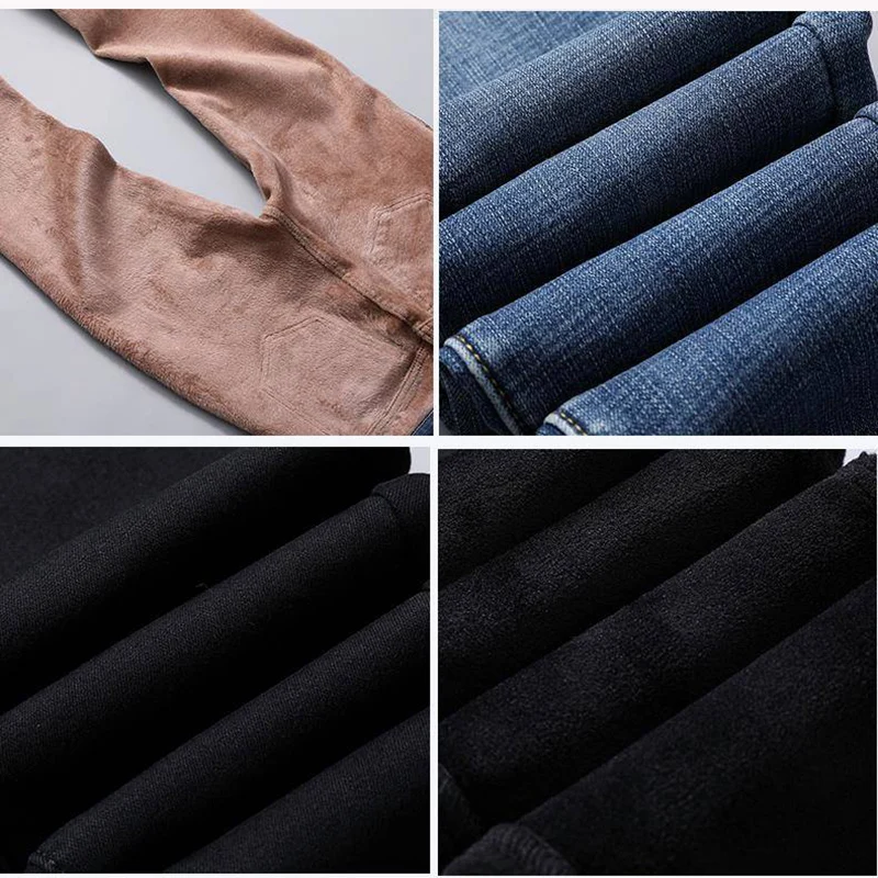 Ковбойские Стрейчевые брюки с высокой талией модные высокое качество плюс