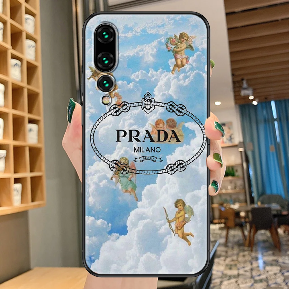 

Italy Brand Fashion Phone case For Huawei P Mate P10 P20 P30 P40 10 20 Smart Z Pro Lite 2019 black 3D cover art bumper pretty