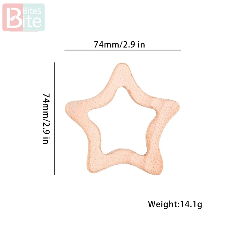 Кусачки 1se детский деревянный Прорезыватель в виде звезды подвеска сделай сам