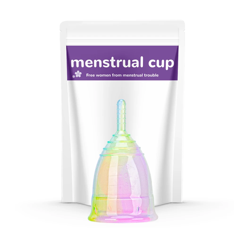 Menstrual Cup Colorful Medical Grade Silicone Menstrual Cup Feminine Hygiene Copa Menstrual Lady Cup Period Cup For Women