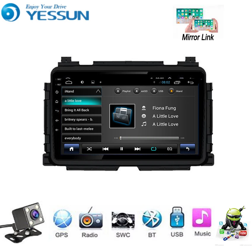 YESSUN для Honda Vezel 2014 ~ 2018 автомобильный Android мультимедийный плеер GPS навигация