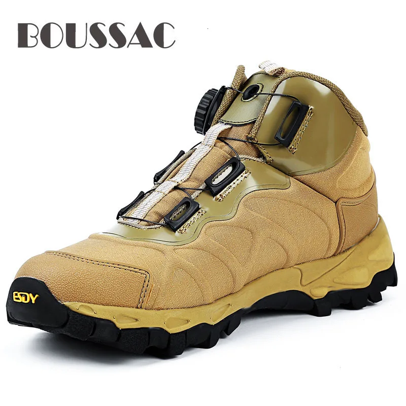 BOUSSAC/армейские ботинки BOA с кружевной системой Мужская износостойкая дышащая