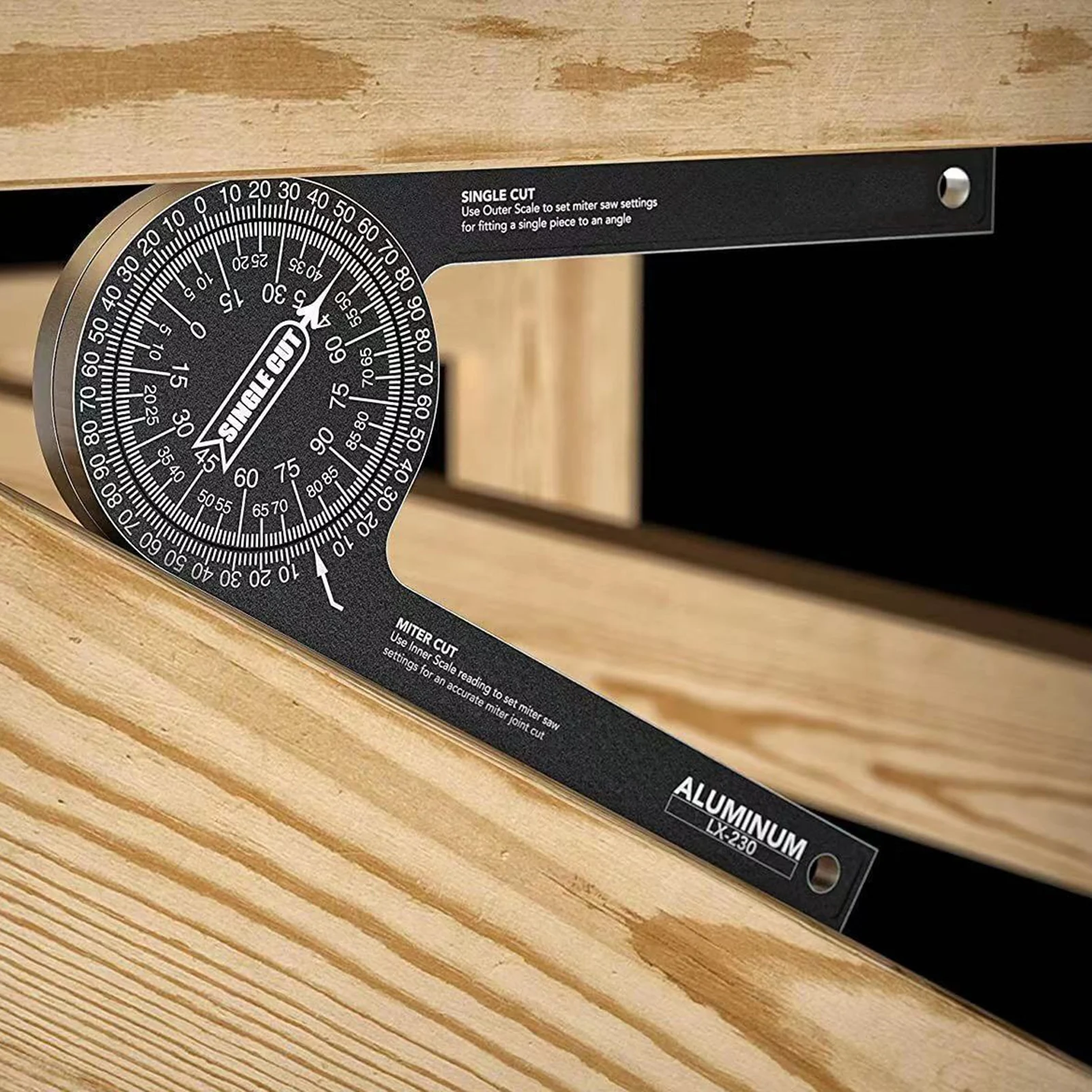 Aluminum Miter Saw Protractor 360 Horizontal Angle Gauge Featuring Precision Scales For Woodworking Cutting Positioning | Инструменты