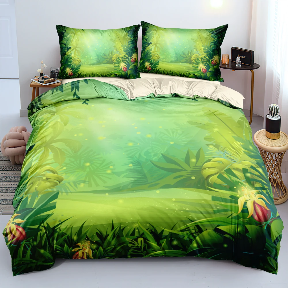 HD Cartoon Sea World Linens Bed Blue Custom Design Quilt Cover Set Full Double King Size 203x230cm Bedding for Children Gift | Дом и сад