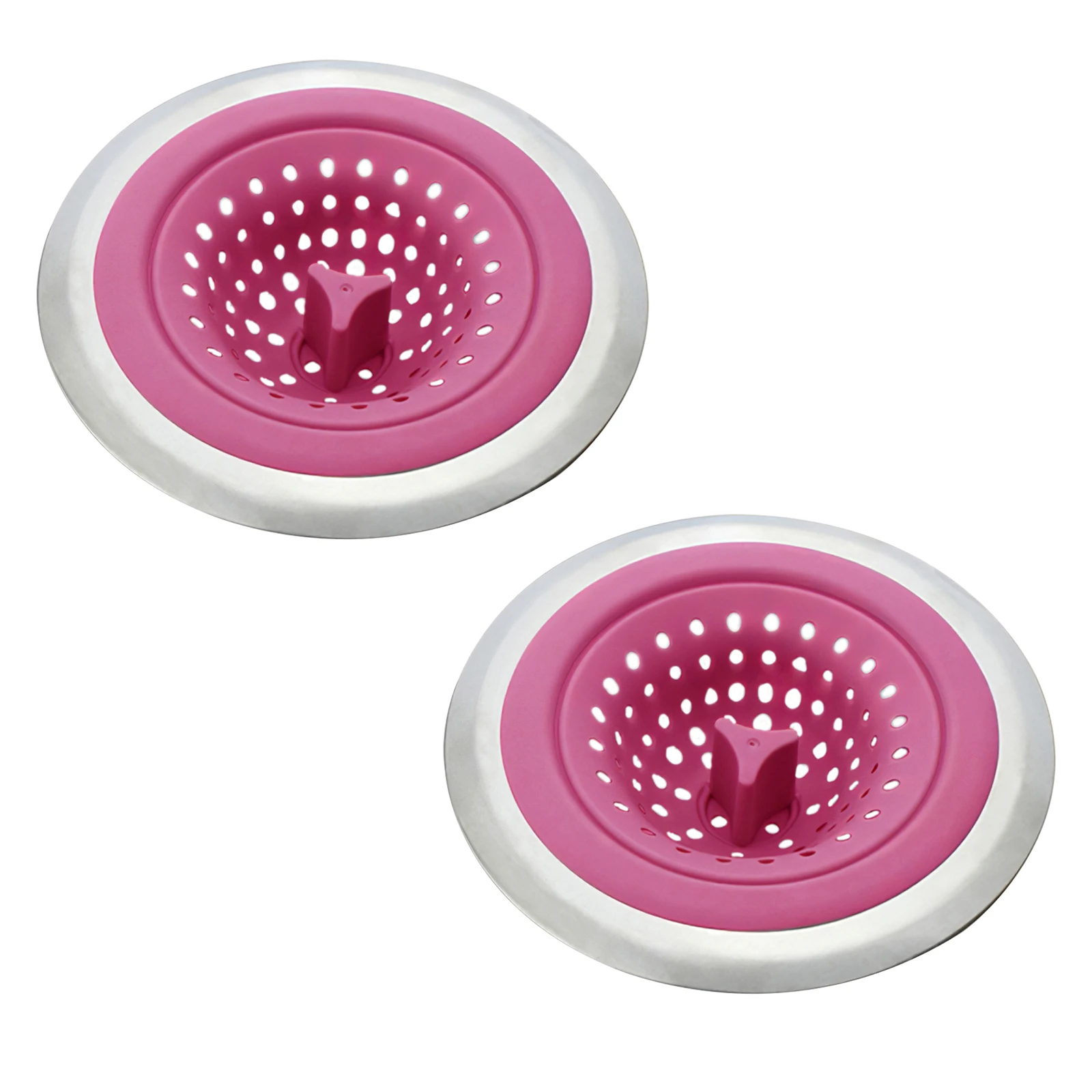

1/2 Pack Bathroom Deodorization Type Basin Sink Drain Stainless Steel Kitchen Strainer Stopper Plug Sink Filter Floor Drain