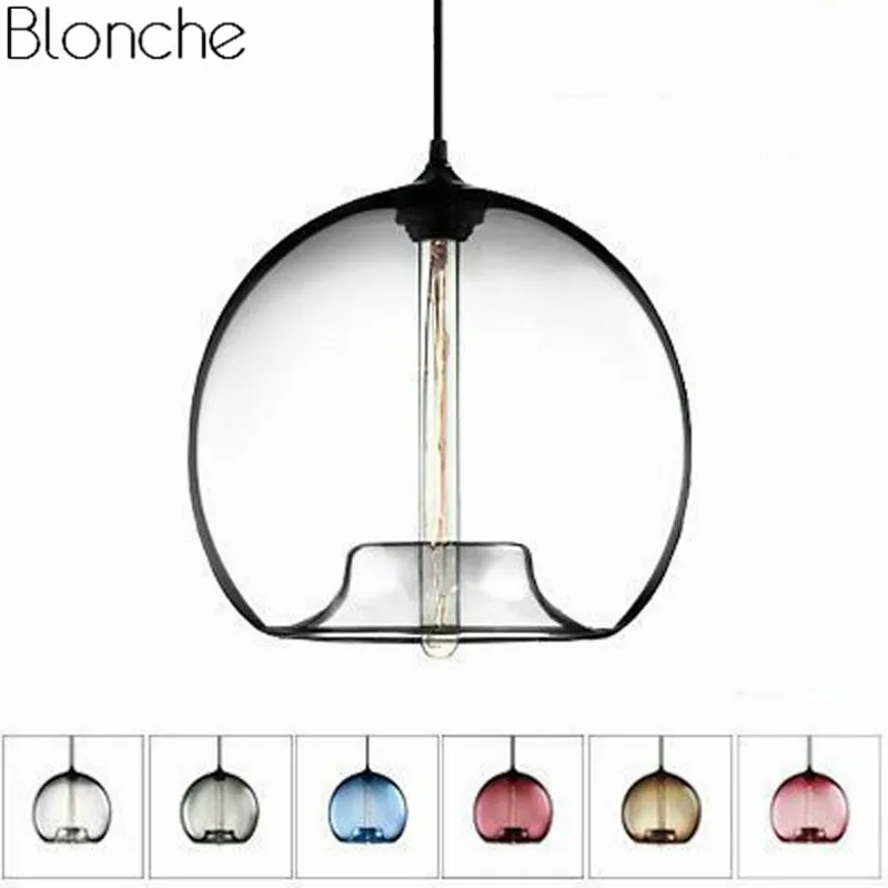 Яркий стеклянный шар подвесной светильник современный светодиодный Светильники