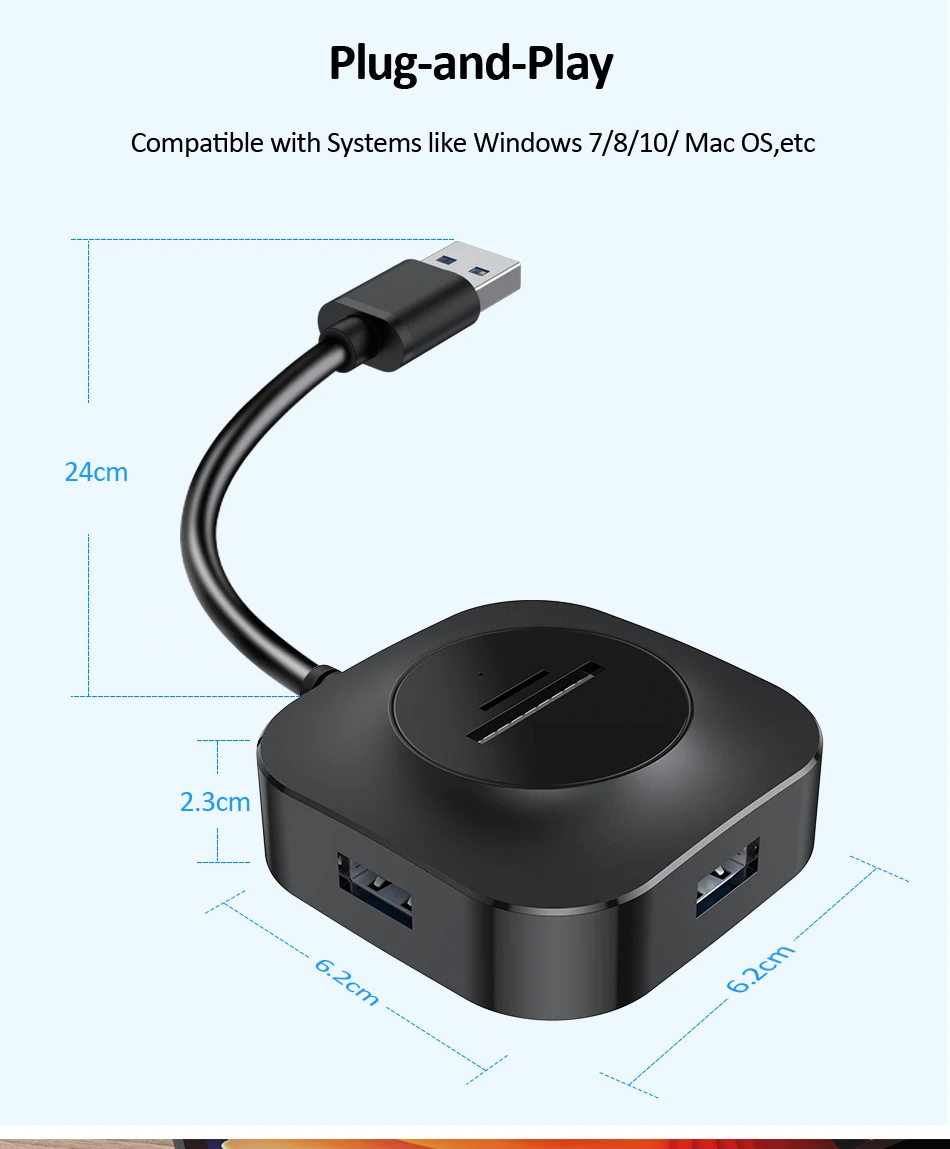 TeckNet USB 3,0 концентратор Мульти USB разветвитель 5 портов расширитель несколько 2,0 концентратор адаптер питания USB 3,0 концентратор для компьютера MacBook