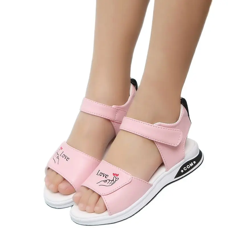 Летние Стильные Детские пляжные сандалии в стиле пэчворк тапочки без застежки на