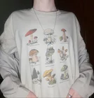 Kuakuayu HJN винтажная модная футболка с принтом грибов Egirl гранж Эстетическая уличная одежда Графические футболки