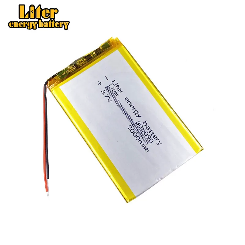 3 7 V 306090 PLUG 3000MAH Mp3 MP4 MP5 GPS литий полимерная батарея для телефона|Перезаряжаемые