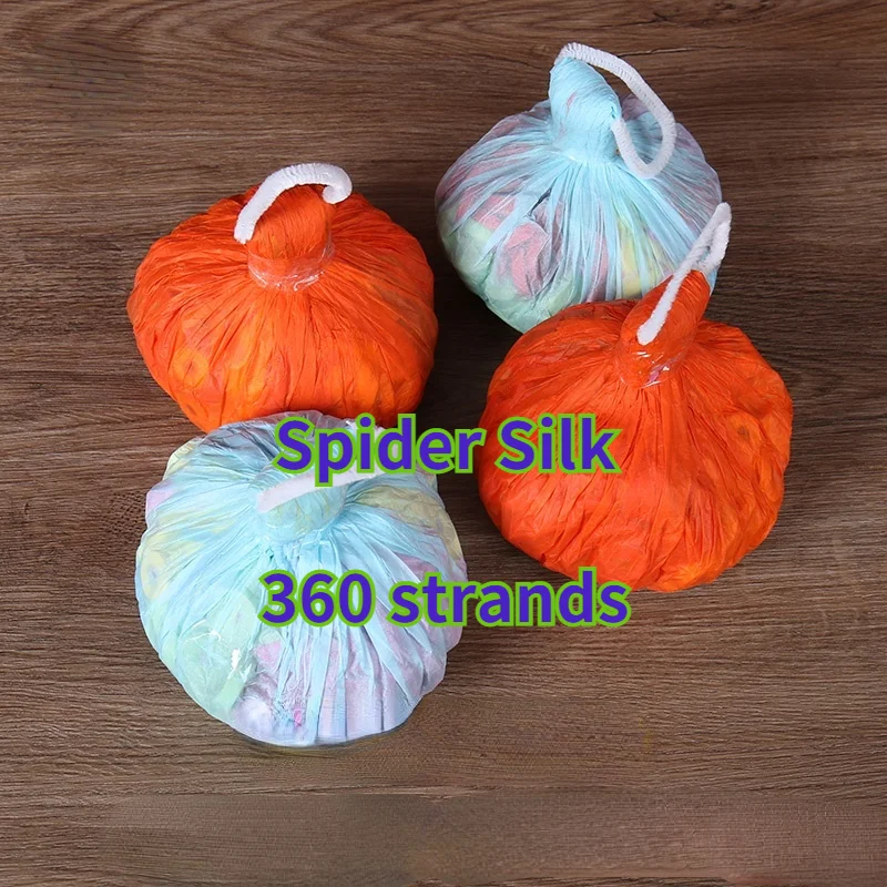 

1PC 360 Strands Paper Spider Silk Magic Tricks(White/Multi Color Available) Throw Streamers Trick Magic Accessories Prop