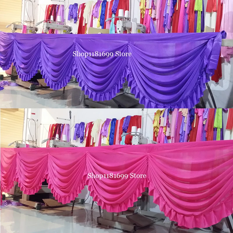 2 м 3M 6 Свадебная сцена задний план занавес Swag украшение льда шелк драпировка
