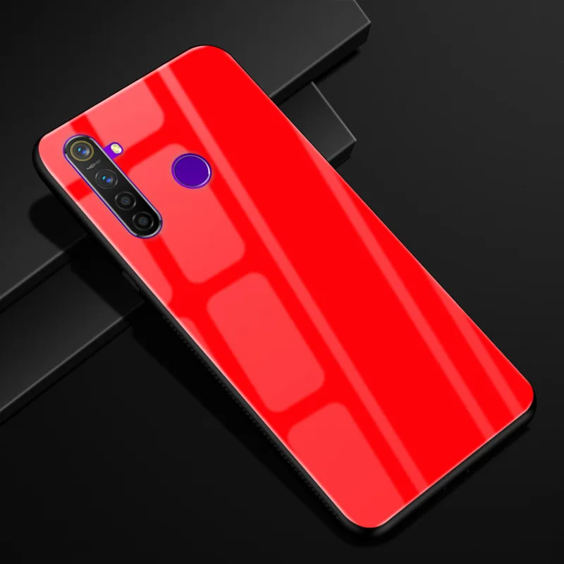 21 Для OPPO Realme 5 pro Чехол 6,3 ''стекло Жесткий чехол для OPPO Realme5 чехол для телефона силиконовый бампер Fundas Coque Realme 5pro - Цвет: 21