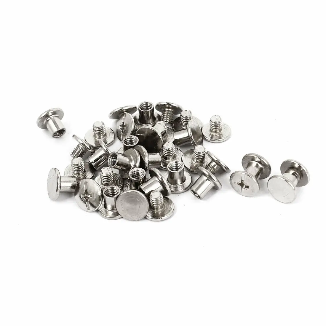 

17 шт. m5x6 мм винтовая Опора серебристого цвета для кожаного ремня кошелька