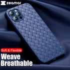 Дышащий полый чехол для iPhone 13, 12, 11 Pro Max, Mini, X, XR, XS Max, 6 S, 7, 8 Plus, BV, ткачество, тонкий мягкий чехол из ТПУ