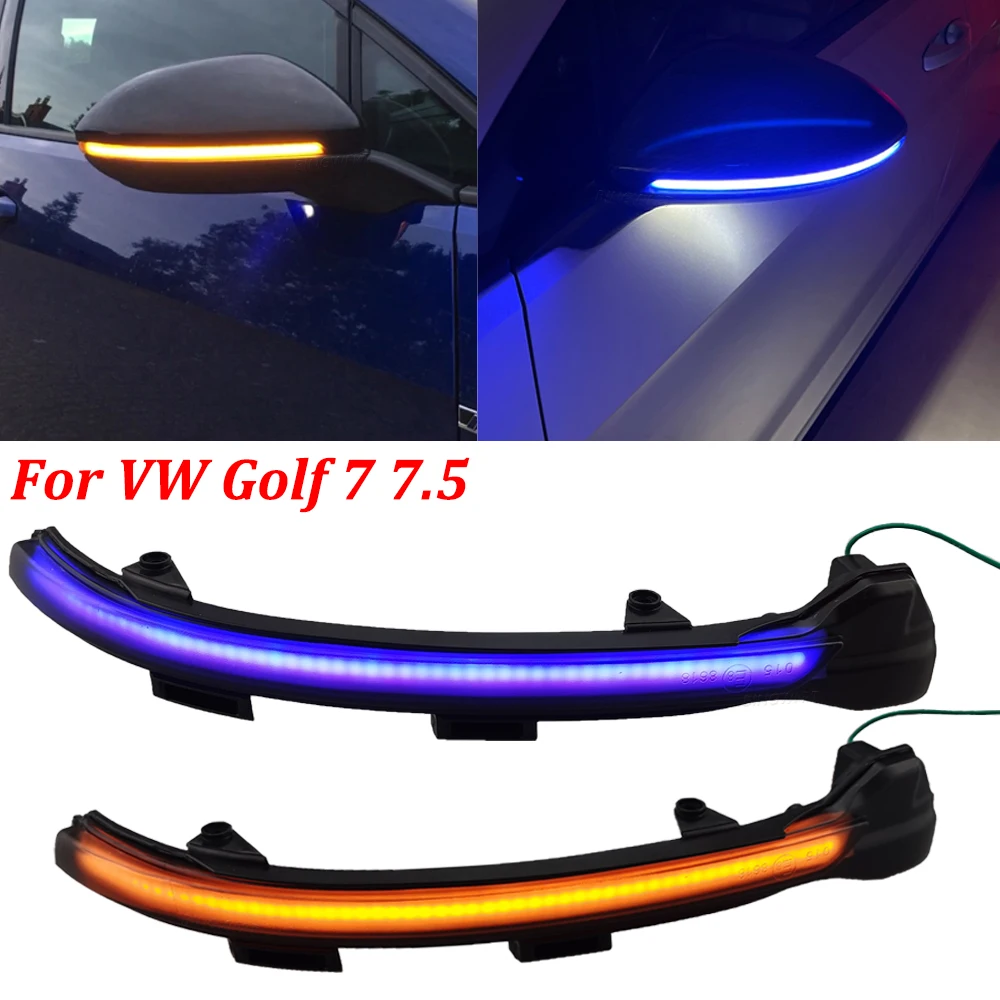 

Side Mirror Indicator Light For VW Golf 7 GTI R GTE GTD MK7.5 13-19 Touran Jetta MK7 LED Dynamic Turn Signal Blinker Sequential