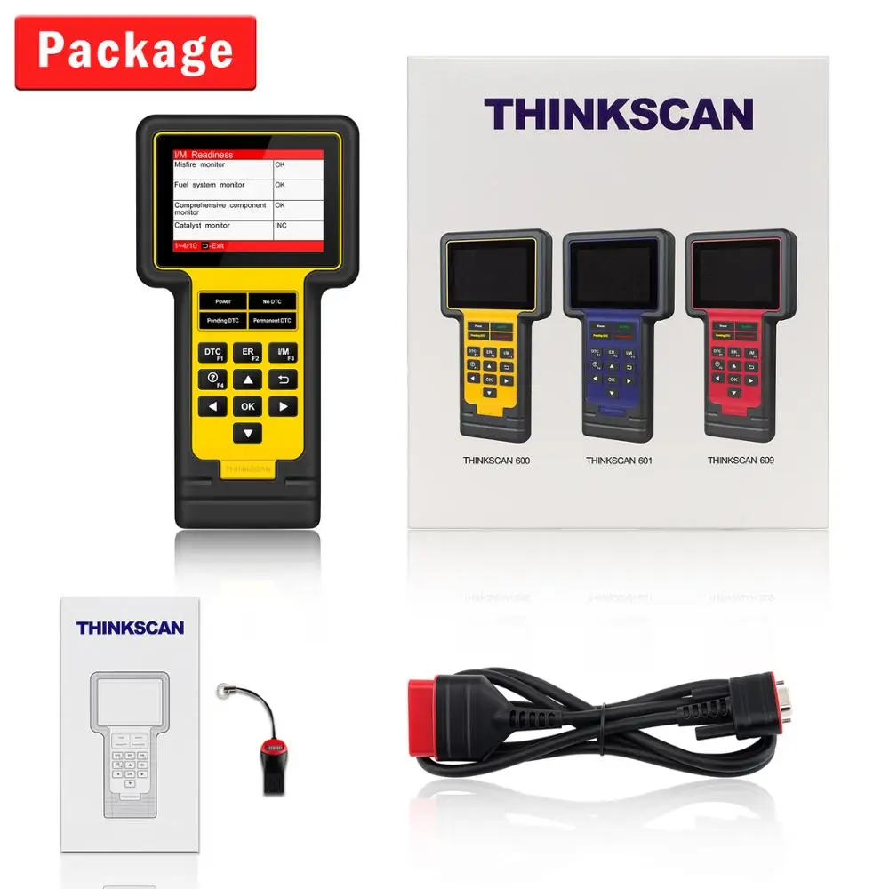 Диагностический инструмент THINKSCAN 600 OBD2 для ABS/SRS/OBDII считыватель кодов поддержка 5