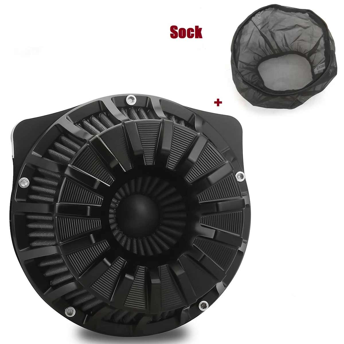 

Rain Socker Cover Black 15 speak spokes Air cleaner breather Fit For harley Dyna Low Rider FXDL/I 99-17 softail 93-15 touring