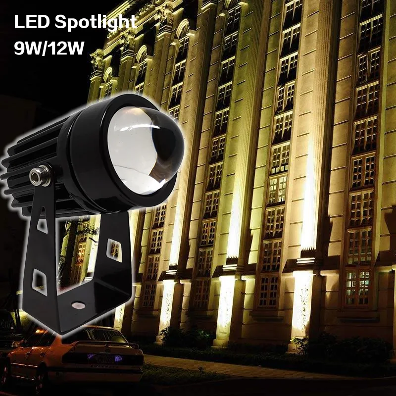 Уличный светодиодный точечный светильник 9 Вт 12 для ландшафта 220 В настенный