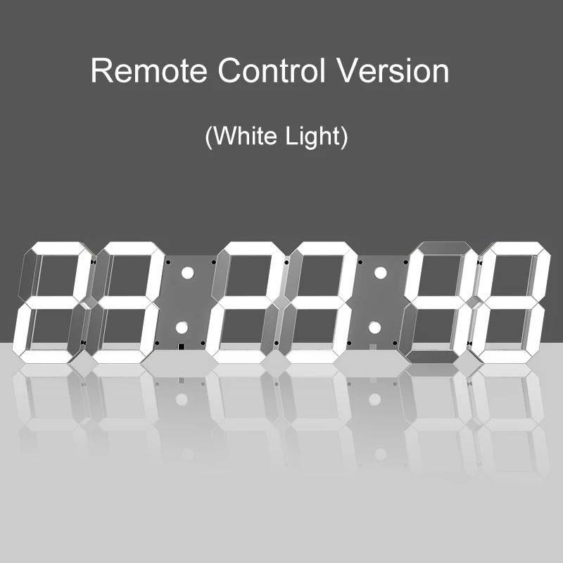 Многофункциональные акриловые зеркальные настенные часы большого размера