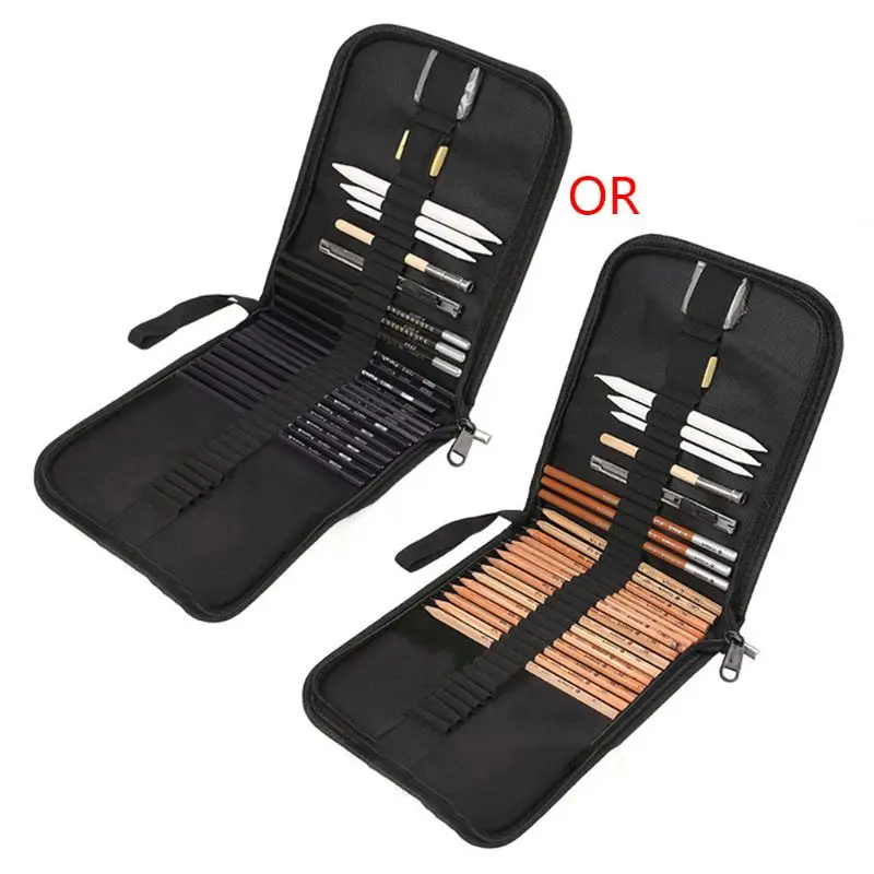 

Sketch Drawing Pencil Professional Charcoal Sketch Tool Brush Set Student With Rubber Art Brush Set