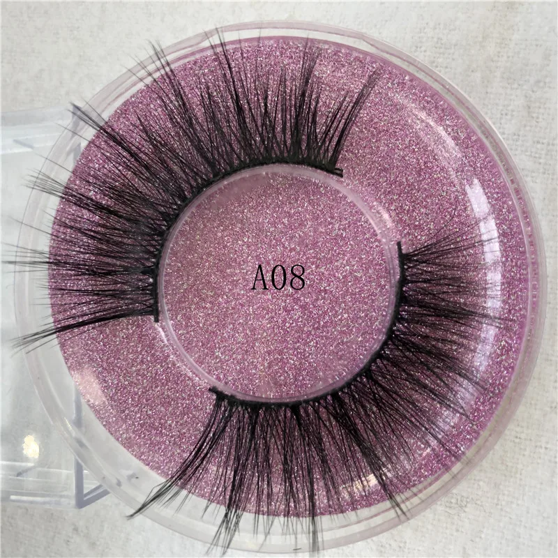 

False eye lashes handmade natural make up False eyelashes glitter packing 1 pair box make up sexy 3D Mink Lashes