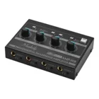 4-канальный усилитель для наушников Muslady AMP-14 компактный стерео усилитель для наушников с входом RCA6,35 мм3,5 мм